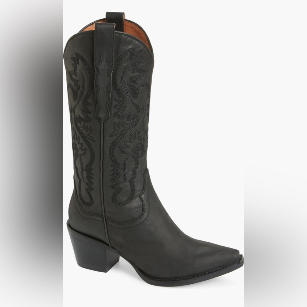 Jeffrey Campbell Dagget Black Washed Western Boots 11